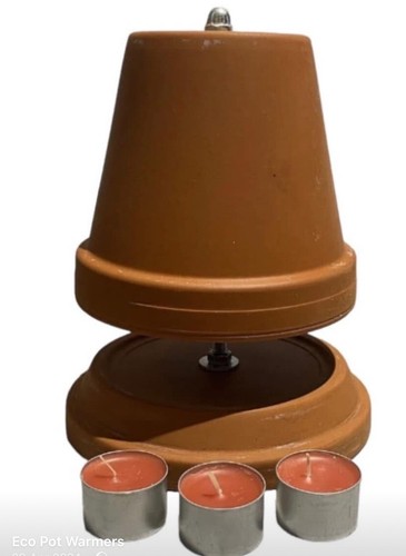 Terracotta candle eco pot - terracotta,